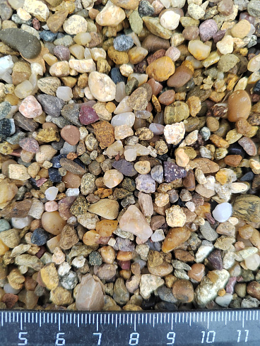 Галька речная окат (рыжая) фр.3-5 мм купить в Люберцах 