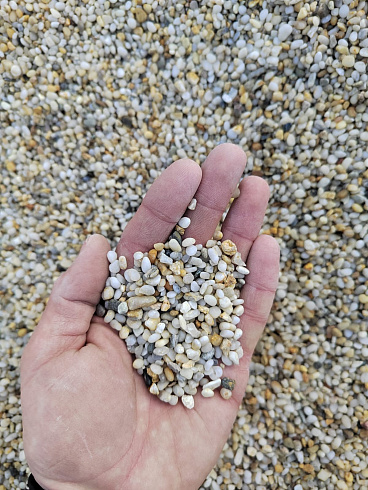 фото Галька крымская жемчужная фр. 3-5 мм. купить в Люберцах  в интернет-портале КАМЕНЬ КЛУБ