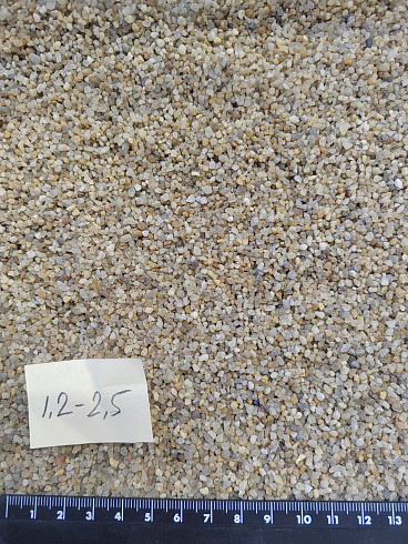 Кварцевый песок сухой фракцинированный фр. 1,2-2,5 мм.  купить в Люберцах фото Камень Клуб
