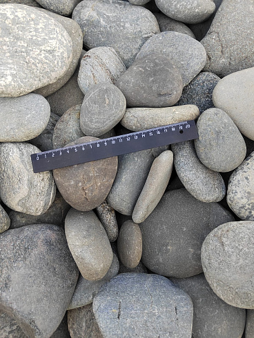 Kamenclub.ru: Галька речная плоская (серо-белая) фр. 70-120 мм. купить  в Люберцах галька галечник речной серый, белый окатанная плоская  природная галька 9000 руб/т   фото КАМЕНЬ КЛУБ
