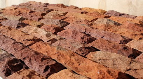 Kamenclub.ru: Песчаник (красный дракон) art PSK-5-03  купить в Люберцах    3350 руб/кв.м   фото КАМЕНЬ КЛУБ