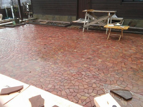 Kamenclub.ru: Песчаник брусчатка (Готика) art PSK-L-01  купить в Люберцах    2600 руб/кв.м    фото КАМЕНЬ КЛУБ