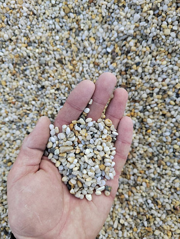 фото Галька крымская жемчужная фр. 3-5 мм. купить в Люберцах  в интернет-портале КАМЕНЬ КЛУБ